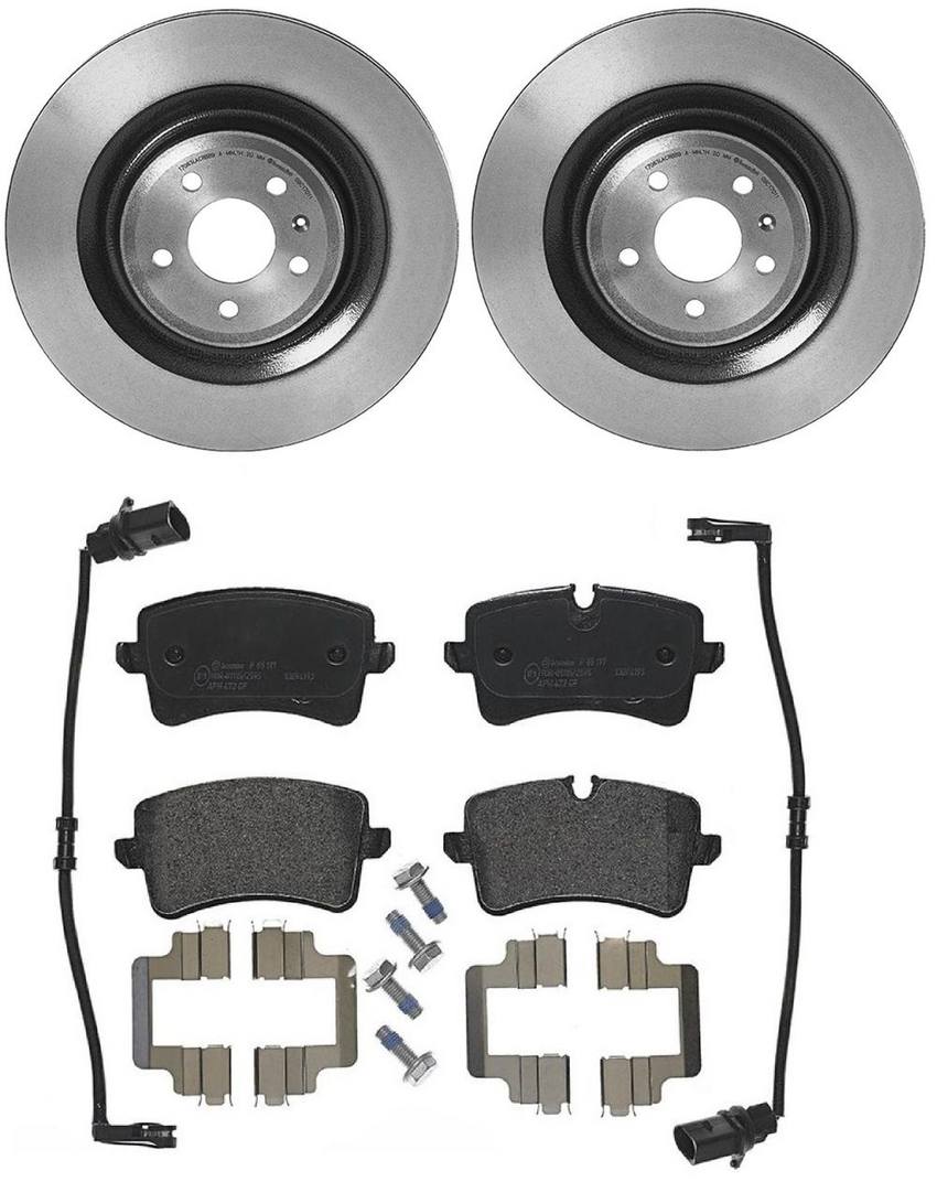 Audi Brembo Brake Kit - Pads and Rotors Rear (356mm) (Low-Met) 4H0698451M - Brembo 1536222KIT